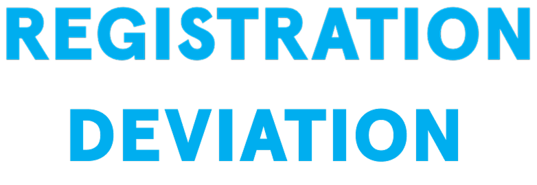 Registration deviation blue